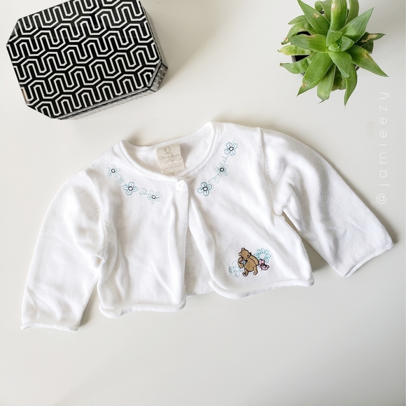 Disney Other - Disney | Embroidered Baby Winnie The Pooh Cardigan